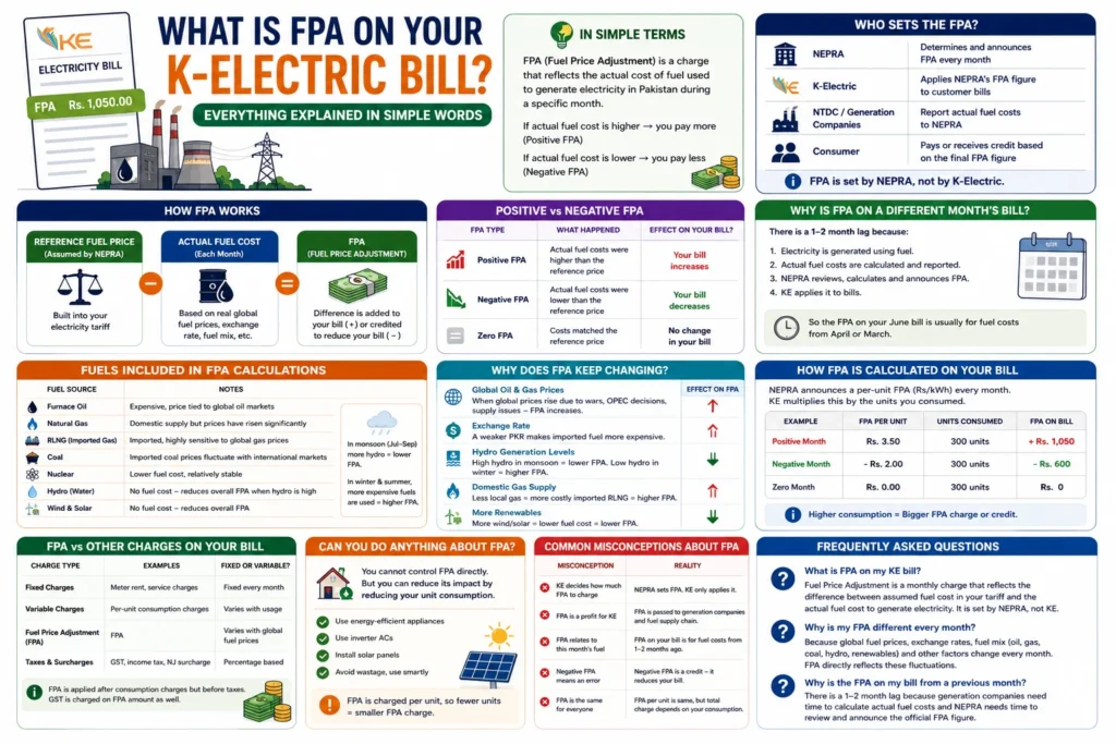 Fuel Price Adjustment (FPA) on K-Electric Bill
