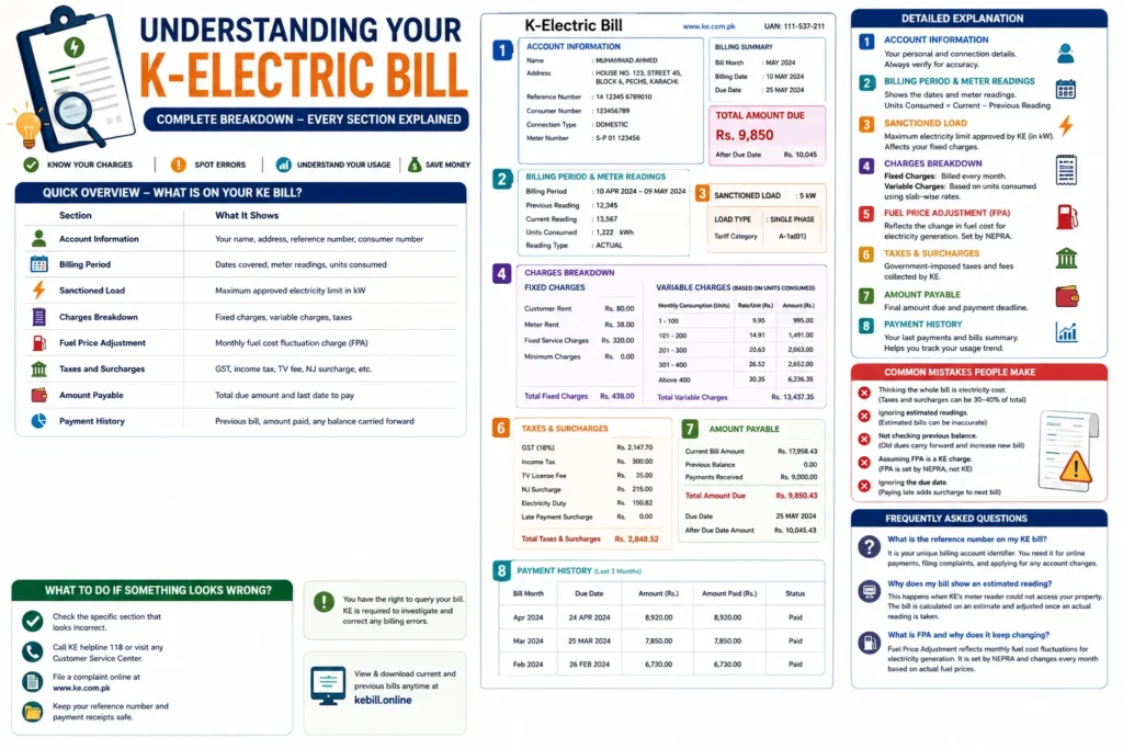 How to Read Your K-Electric Bill Complete Guide